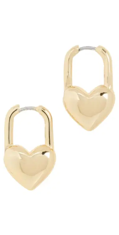 Gorjana Heart Padlock Huggies | Thumbnail 1