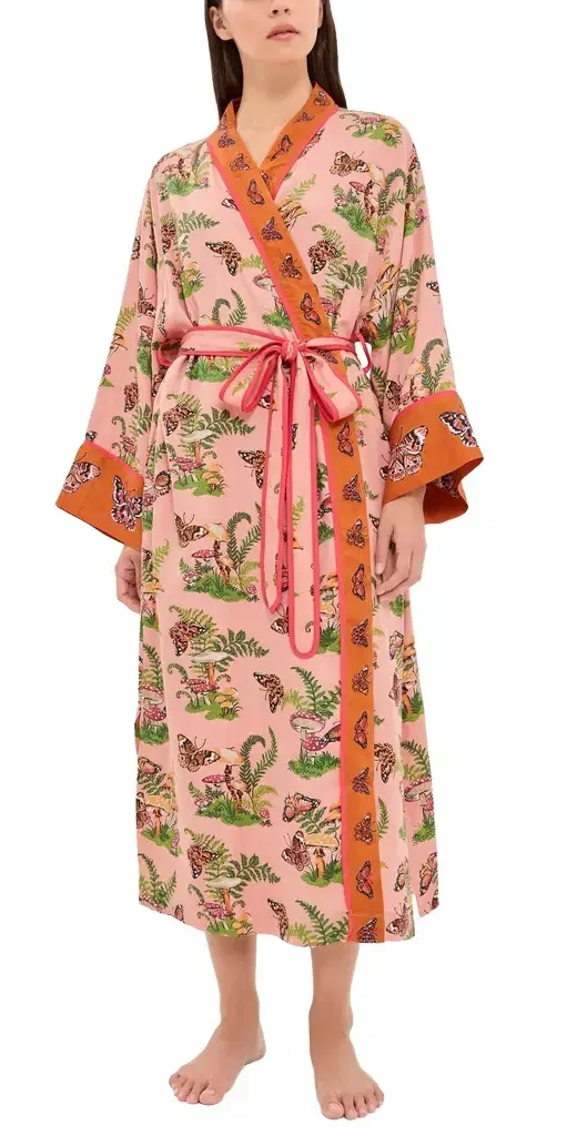 Printfresh Butterfly Forager Eco Satin Robe