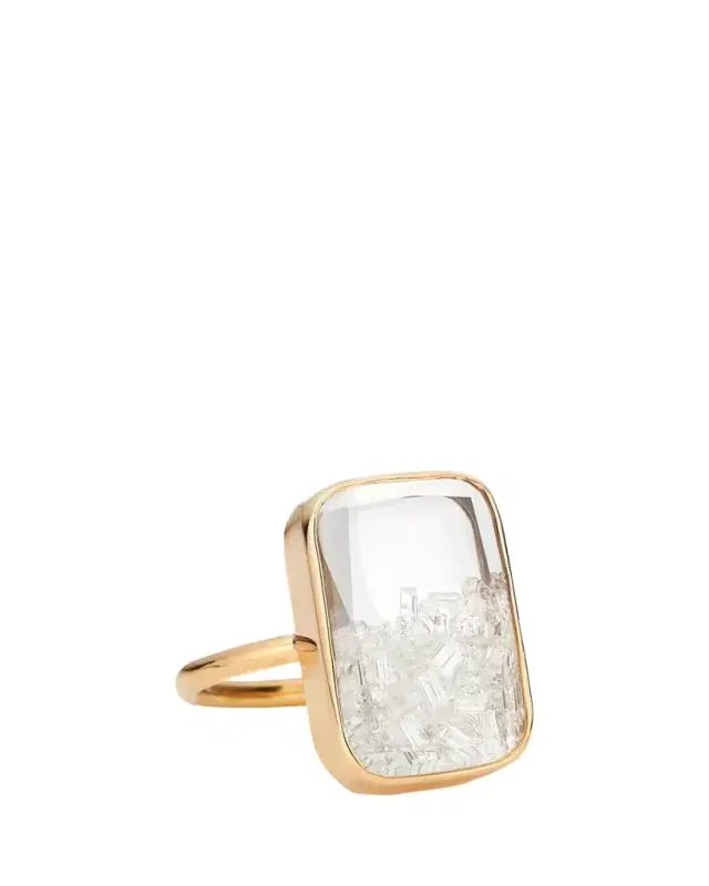 MORITZ GLIK Ten Fourteen Kaleidoscope Shaker Ring with Diamonds