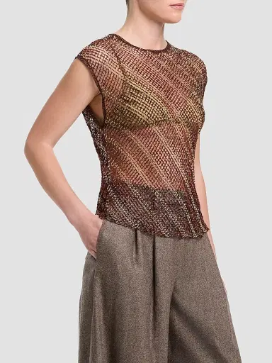 TWP Women's Beaded Net Tank | Thumbnail 7 TWP Women's Beaded Net Tank | Thumbnail 7