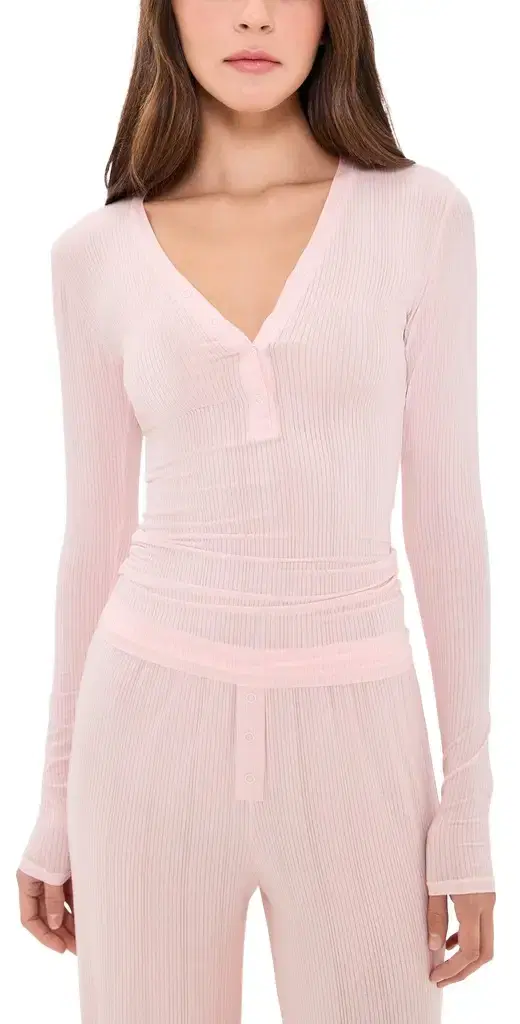 Negative Whipped Henley Tee
