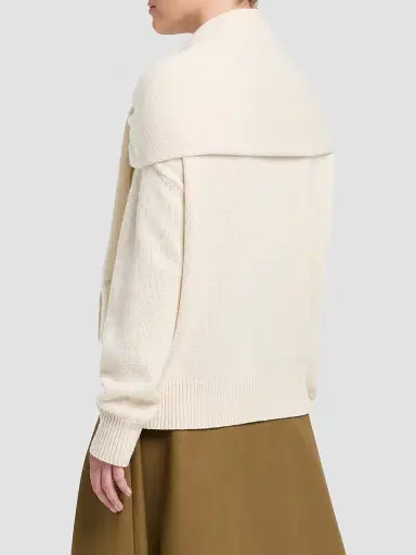 TWP Women's Rib-Knit Cashmere Shrug Sweater | Thumbnail 3