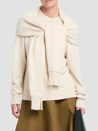 TWP Women's Rib-Knit Cashmere Shrug Sweater | Thumbnail 4