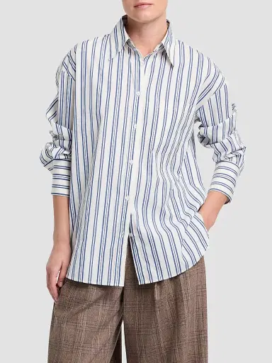 TWP Women's Big Joe Striped Cotton Shirt | Thumbnail 4 TWP Women's Big Joe Striped Cotton Shirt | Thumbnail 4