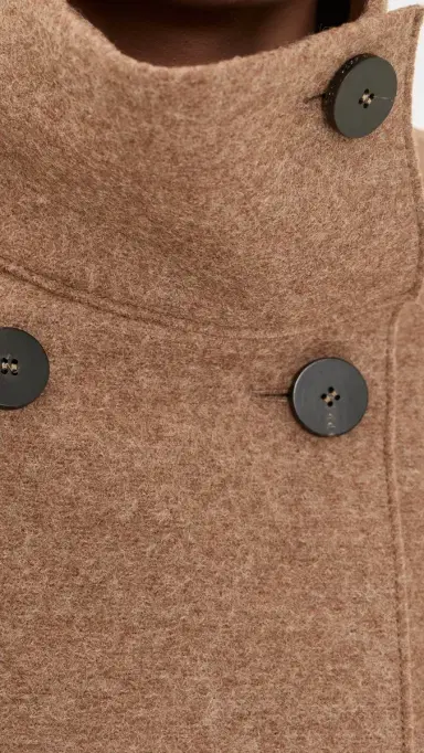 Harris Wharf London Cropped Pressed Wool Funnel Jacket | Thumbnail 6