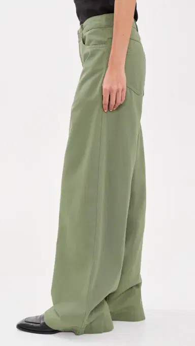 Vince Washed Cotton Wide Leg Pants | Thumbnail 4