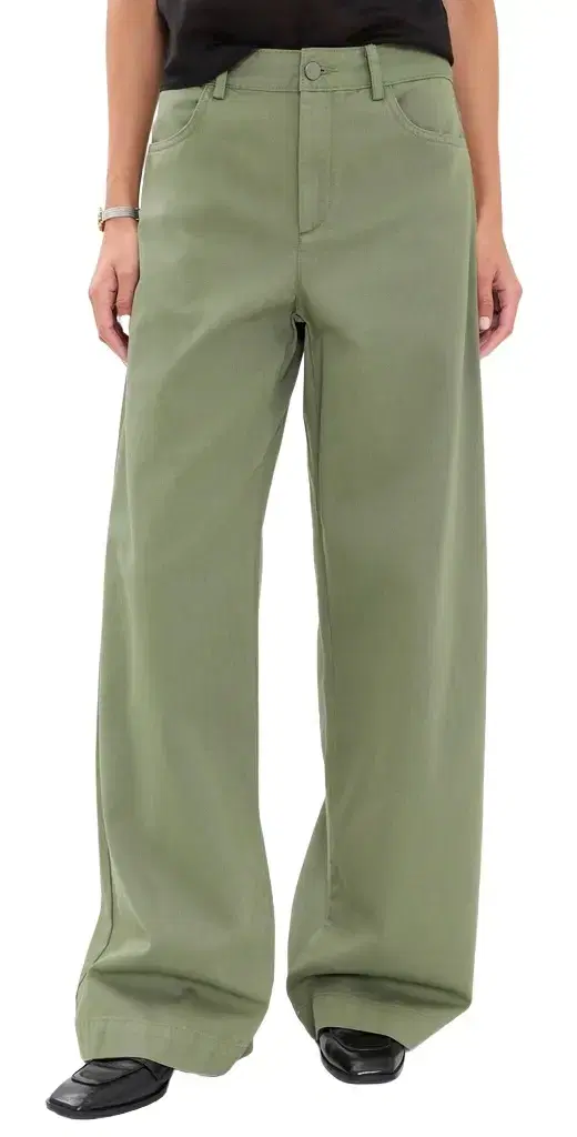 Vince Washed Cotton Wide Leg Pants
