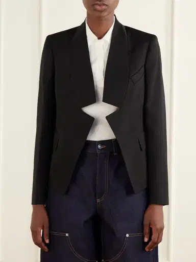 Givenchy Reverse Lapel Wool Grain De Poudre Jacket | Thumbnail 3