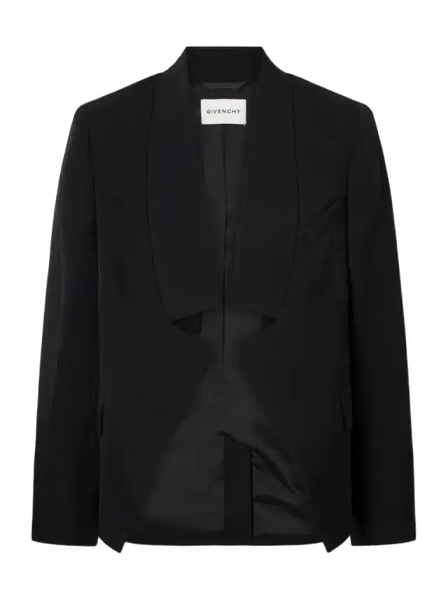 Givenchy Reverse Lapel Wool Grain De Poudre Jacket