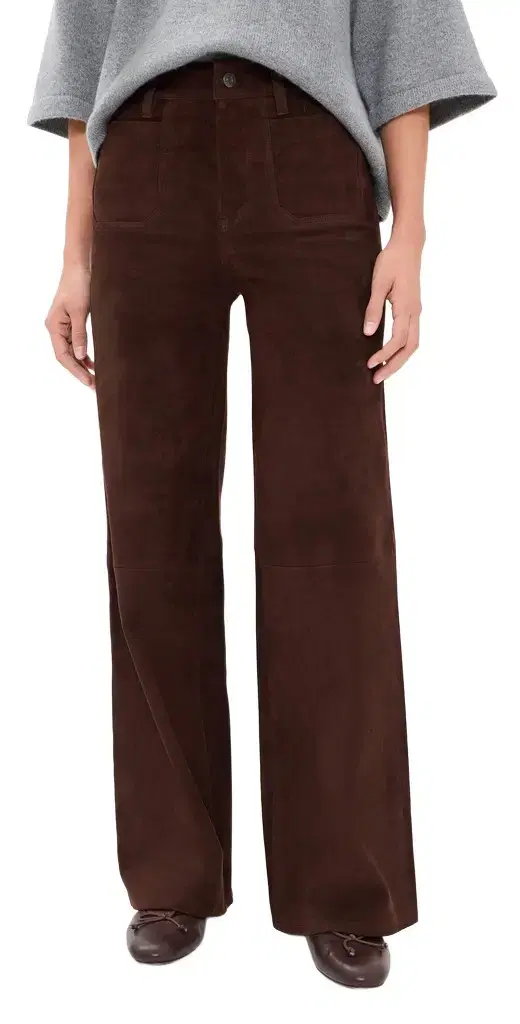 Frame Suede Le Slim Palazzo Modernist Pocket Pants