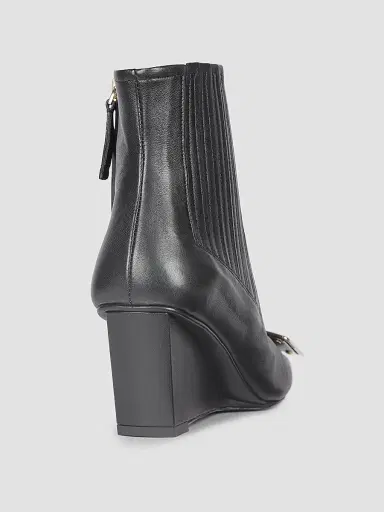 Roger Vivier Women's Belle Vivier 60MM Leather Wedge-Heel Ankle Boots | Thumbnail 3 Roger Vivier Women's Belle Vivier 60MM Leather Wedge-Heel Ankle Boots | Thumbnail 3