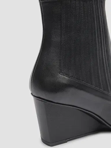 Roger Vivier Women's Belle Vivier 60MM Leather Wedge-Heel Ankle Boots | Thumbnail 6 Roger Vivier Women's Belle Vivier 60MM Leather Wedge-Heel Ankle Boots | Thumbnail 6