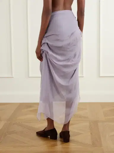 Pauline Dujancourt Najia Silk-blend Chiffon Midi Skirt | Thumbnail 4