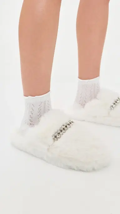 Free People First Frost Faux Fur Slippers | Thumbnail 3
