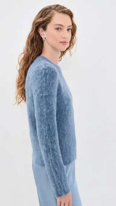Vince Brushed Alpaca Crew Neck Pullover | Thumbnail 4