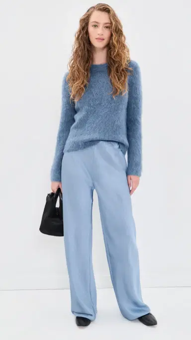 Vince Brushed Alpaca Crew Neck Pullover | Thumbnail 5