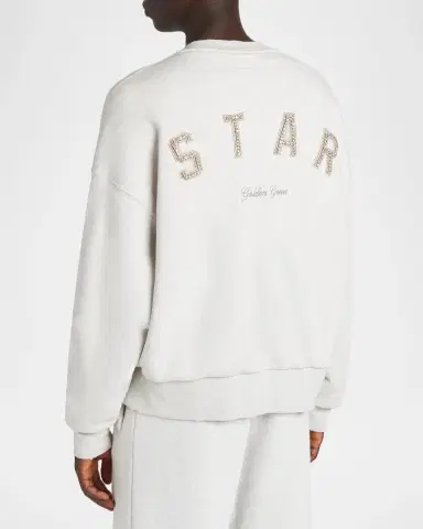 Golden Goose Men's Embellished Cotton Crewneck Sweatshirt | Thumbnail 3