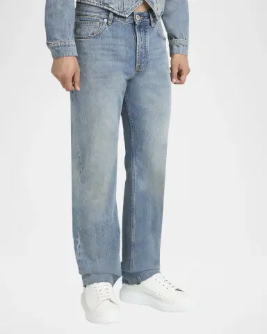 Alexander McQueen Men's Francis Straight-Leg Jeans | Thumbnail 4 Alexander McQueen Men's Francis Straight-Leg Jeans | Thumbnail 4