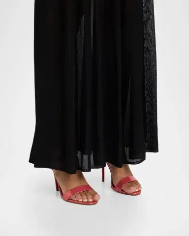 Christian Louboutin 100mm Miss Z Patent Leather Ankle-Strap Sandals | Thumbnail 2
