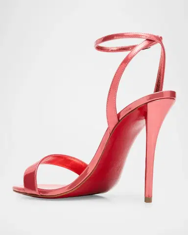 Christian Louboutin 100mm Miss Z Patent Leather Ankle-Strap Sandals | Thumbnail 4