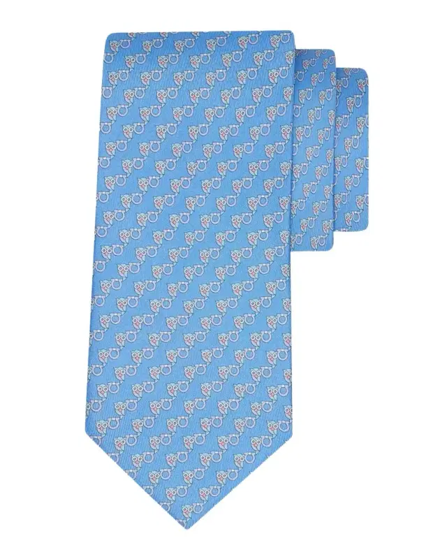 Ferragamo Owl Gancio Silk Tie