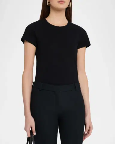 MAJESTIC FILATURES Crewneck Supima Cotton T-Shirt | Thumbnail 4