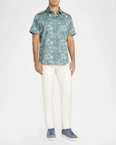 Robert Graham The Vault Printed Stretch-Cotton Short-Sleeve Shirt | Thumbnail 2