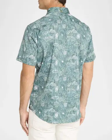 Robert Graham The Vault Printed Stretch-Cotton Short-Sleeve Shirt | Thumbnail 3
