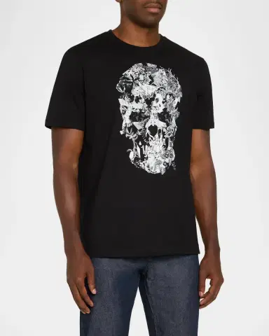 Robert Graham Hallow Bones Graphic Cotton T-Shirt | Thumbnail 4