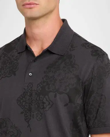 Robert Graham Linford Cotton Knit Polo Shirt | Thumbnail 5