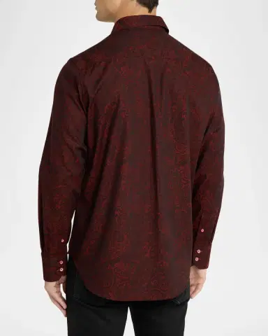 Robert Graham Hudson Paisley Stretch Cotton Shirt | Thumbnail 3 Robert Graham Hudson Paisley Stretch Cotton Shirt | Thumbnail 3