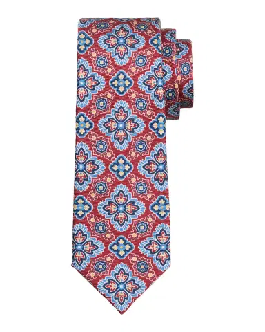 Kiton Men's Silk Floral Medallion 7-Fold Tie | Thumbnail 2