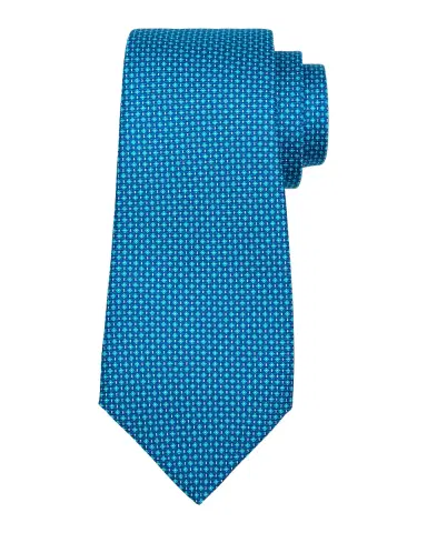Kiton Men's Silk Micro-Geometric 7-Fold Tie | Thumbnail 2 Kiton Men's Silk Micro-Geometric 7-Fold Tie | Thumbnail 2