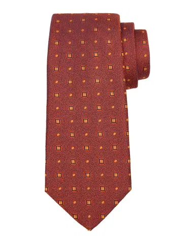Kiton Men's Silk Micro-Geometric 7-Fold Tie | Thumbnail 2 Kiton Men's Silk Micro-Geometric 7-Fold Tie | Thumbnail 2