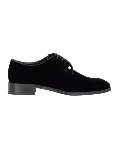 Christian Louboutin Men's Chambeliss Embellished Velvet Derbys | Thumbnail 1 Christian Louboutin Men's Chambeliss Embellished Velvet Derbys | Thumbnail 1