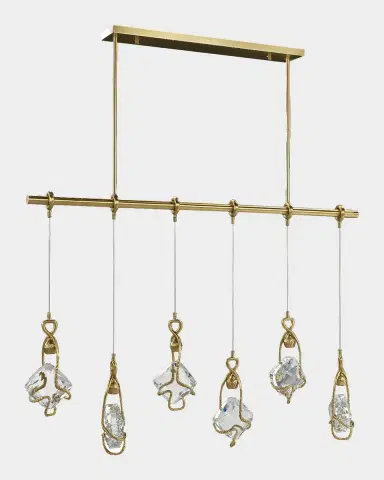John-Richard Collection Mirelle 84" 6-Light Horizontal Chandelier | Thumbnail 2 John-Richard Collection Mirelle 84" 6-Light Horizontal Chandelier | Thumbnail 2