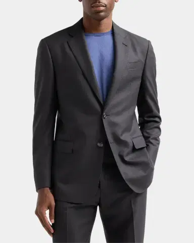 Giorgio Armani Men's Zig-Zag Textured Wool Suit | Thumbnail 6 Giorgio Armani Men's Zig-Zag Textured Wool Suit | Thumbnail 6