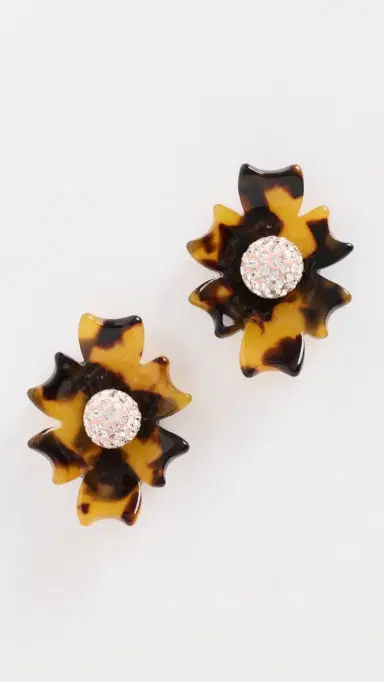 Lele Sadoughi Crystal Button Earrings | Thumbnail 2