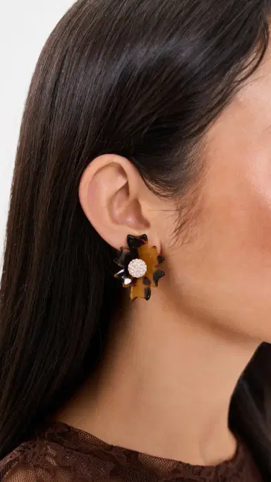 Lele Sadoughi Crystal Button Earrings | Thumbnail 3