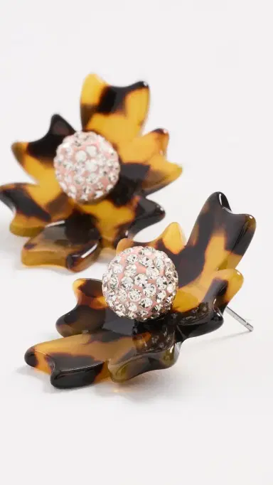 Lele Sadoughi Crystal Button Earrings | Thumbnail 4