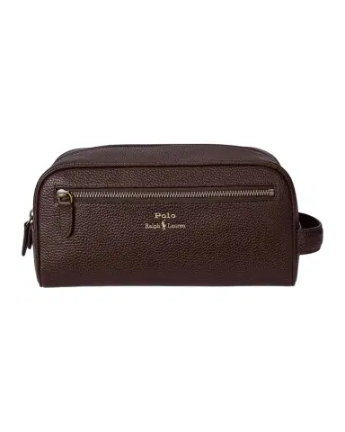 Polo Ralph Lauren Men's Medium Pebbled Leather Toiletry Bag | Thumbnail 1