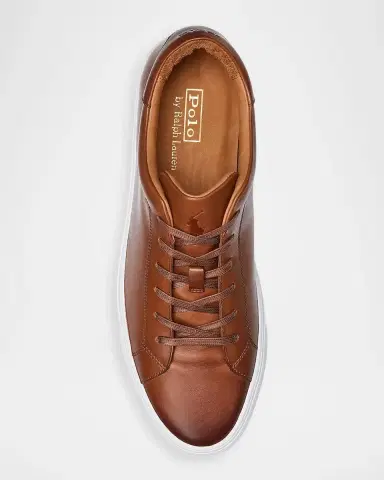 Polo Ralph Lauren Men's Jermain Leather Sneakers | Thumbnail 3