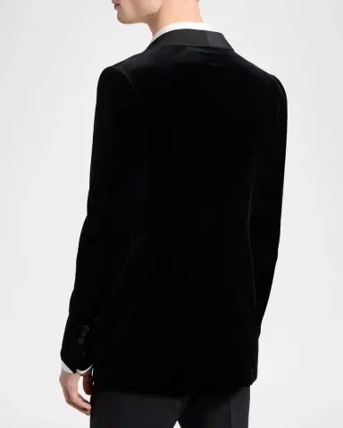 Tom Ford Men's Velvet Shawl-Lapel One-Button Dinner Jacket | Thumbnail 3