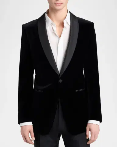 Tom Ford Men's Velvet Shawl-Lapel One-Button Dinner Jacket | Thumbnail 4