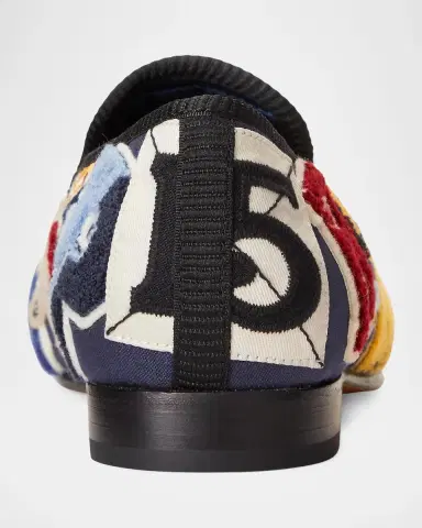 Polo Ralph Lauren Men's Paxton Logo-Patch Canvas Slippers | Thumbnail 2