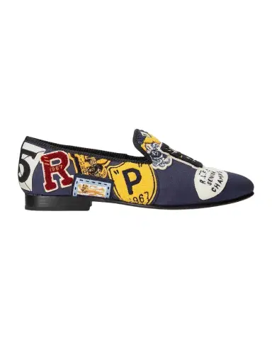 Polo Ralph Lauren Men's Paxton Logo-Patch Canvas Slippers | Thumbnail 1