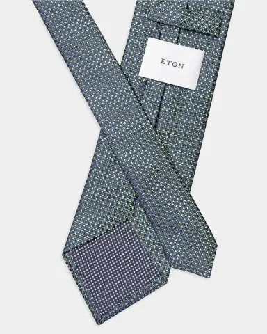 Eton Men's Geometric Jacquard Silk Tie | Thumbnail 2