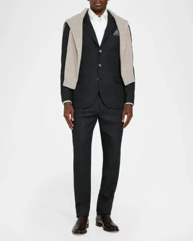 Brunello Cucinelli Men's Virgin Wool Suit | Thumbnail 2 Brunello Cucinelli Men's Virgin Wool Suit | Thumbnail 2