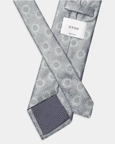 Eton Men's Floral Medallion Silk Tie | Thumbnail 2