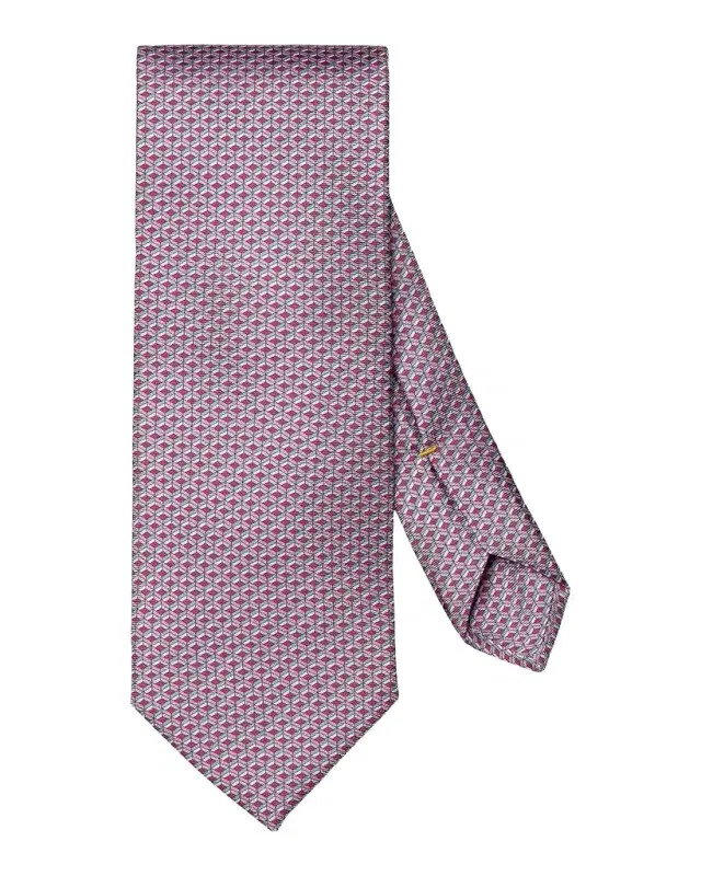 Eton Men's Geometric-Print Silk Tie